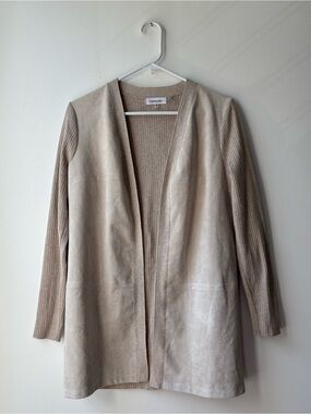 Calvin-klein Women's Tan and Cream Cardigan